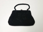 Vintage Black Beaded Evening Purse "Bag by Debbie"