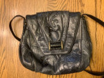 Sharif Blue Leather Purse Shoulder Bag