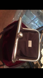 New Beautiful Marroon Velvet Evening Bag by Nine West!