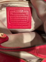 Coach Red Leather Hobo Bag