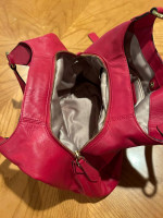 Coach Red Leather Hobo Bag