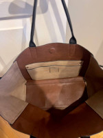Neiman Marcus All Leather Reversible Tote Bag