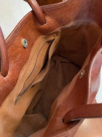 Leather tote bag