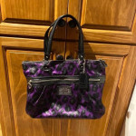 Coach Poppy Purple Ocelot Tote Bag