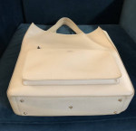 A.P.C. White Structured Leather Luxury Tote Bag (Originally +$500)