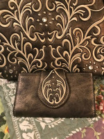 Bronze and Black Shoulder Bag & Matching Wallet.