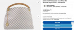 LOUIS VUITTON Damier Azur Artsy MM Shoulder Bag