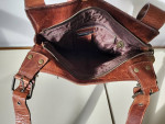 Gorgeous Quality Rustic Tan Brown thick leather bag with Wide 2 Straps