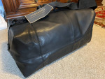 Lagerfeld Leather Duffel / Bag / Luggage - NEW with tags, black