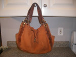Vintage orange Michael Kors suede bag
