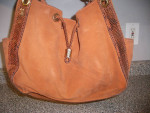 Vintage orange Michael Kors suede bag