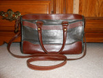 Vintage Brahmin Black/brown Leather Satchel Bag