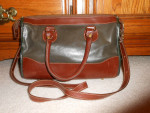 Vintage Brahmin Black/brown Leather Satchel Bag
