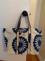Blue Floral Travel / Shopping multi-purpose bag