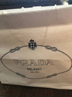 Large Prada Milano Italy Thick Embossed White Paper Logo Shopping Bag