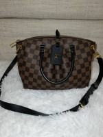 Authentic Louis Vuitton Odeon Brown Checkerboard Tote Bag & Wallet