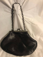LANVIN Parfums Black Satin Bag