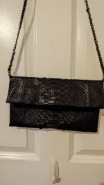 Python leather bag