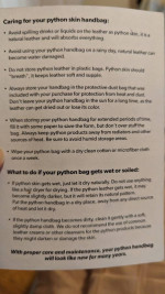Python leather bag