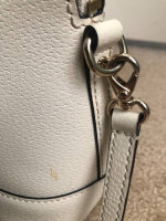 Kate Spade White Leather Dome Crossbody Bag/Purse