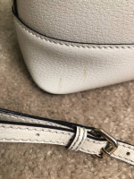 Kate Spade White Leather Dome Crossbody Bag/Purse