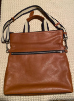Coach Leather Men’s Heritage Charles Fold Over Messenger Bag