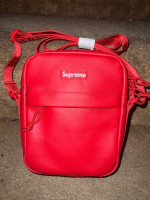 Supreme leather crossbody bag