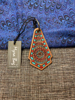 108-OMT Myra Bag Key Fob “A Tale Of The Ages” Leather Key Fob S-8785 NWT