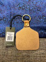 107-CMT New Handmade Leather Myra Bag Key Fob “Paintbrush Wildflower “S-8792