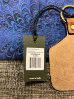 107-CMT New Handmade Leather Myra Bag Key Fob “Paintbrush Wildflower “S-8792