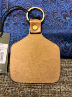 107-CMT New Handmade Leather Myra Bag Key Fob “Paintbrush Wildflower “S-8792