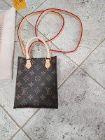 LV Leather/Canvas Mini Crossbody Bag