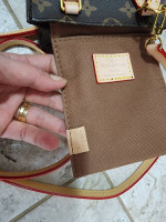 LV Leather/Canvas Mini Crossbody Bag