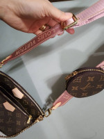 LV Leather/Canvas Crossbody Bag