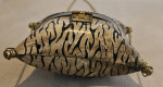 Vintage 1930's Brass Copper Gold Pillow Purse Bag With Chain Exotic Tiger