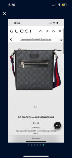 Black Gucci Messenger Bag New