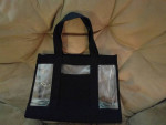 black and clear tote bag