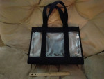 black and clear tote bag