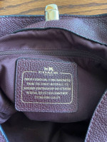 Coach 36855 Oxblood Edie Leather Shoulder Bag Purse