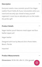 New Natural Life Large Cosmetic Bag