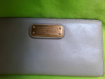 Marc Jacobs Beige wallet bag women genuine leather for cards gold zip