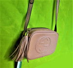 Beige bag cross body strap women leather shoulder purse handbag NEW