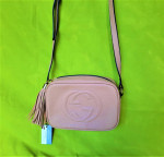 Beige bag cross body strap women leather shoulder purse handbag NEW