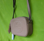 Beige bag cross body strap women leather shoulder purse handbag NEW
