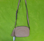Beige bag cross body strap women leather shoulder purse handbag NEW