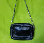 Michael Kors Black bag chain strap cross body women leather patent