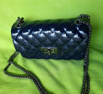 Black quilted purse chain strap shoulder cross body small bag women li
