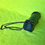 Black quilted purse chain strap shoulder cross body small bag women li