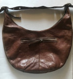 Used good condition Kenneth Cole HOBO Crescent Shape leather should bag