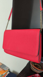 H&M clutch bag. Reddish Orange - 15 OBO